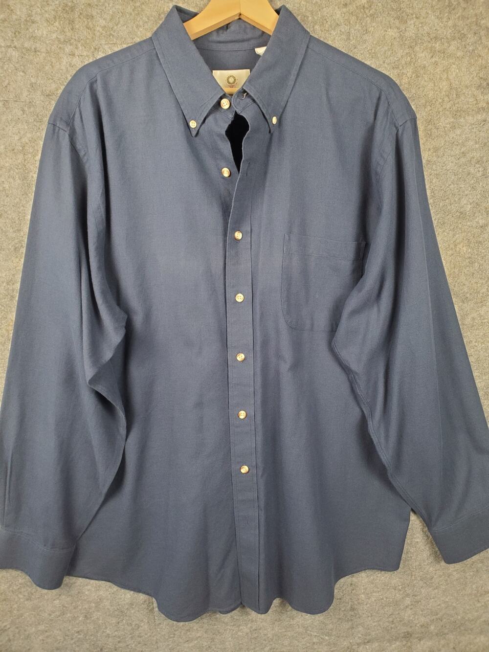 Men's Viyella XL Dark Blue Long Sleeve Button Down Causal Shirt